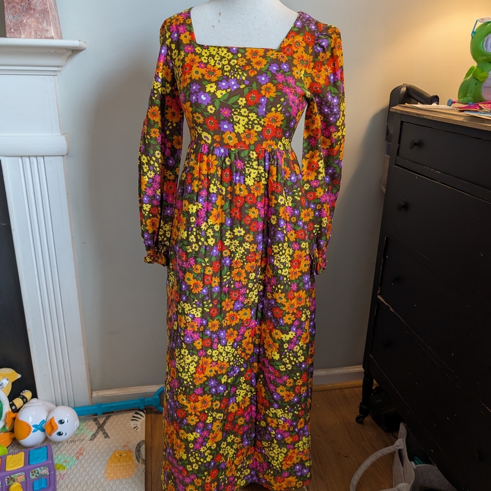 Floral Long Sleeve Maxi Dress